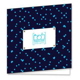 Porta foto sposi in cartoncino Modello Square Blueharts