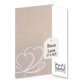 Porta foto sposi in cartoncino Modello Ticket Paper 1